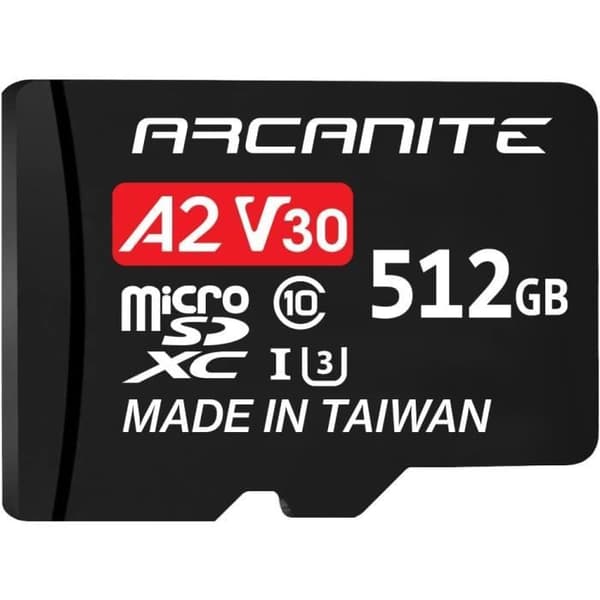 Minneskort microSDXC - ARCANITE - AKV30A2512 - 512GB - A2, UHS-I U3, V30 - 4K Ultra HD