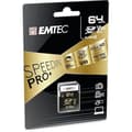 Miniatyrbild 1 av 2: SDXC Minneskort - EMTEC - ECMSD64GUHS2V90 - 64 Go - UHS-II U3 V90 - 300 Mo/s Läsning, 270 Mo/s Skrivning