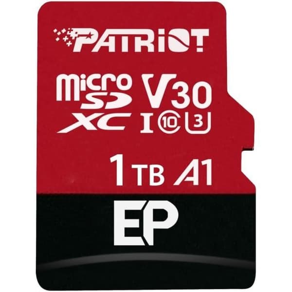 Patriot EP Pro Micro SDXC 1TB 90/80 MB/s A1 V30 U3 Klass 10