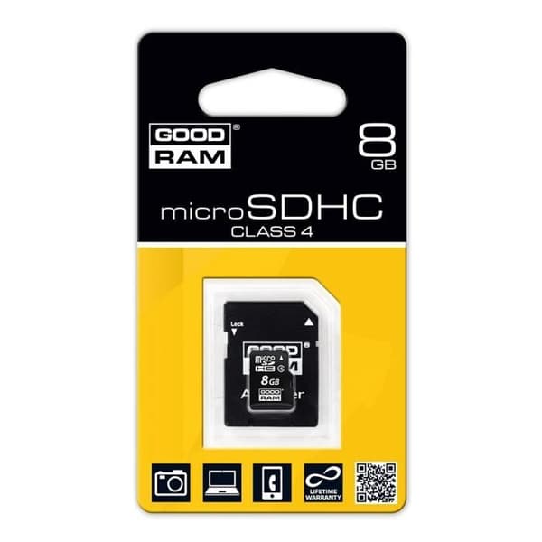 8GB Micro SDHC minneskort - Klass 4 - GoodRam