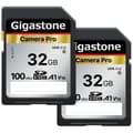 Miniatyrbild 1 av 4: Gigastone SDHC Minnekort 32 GB, Pro Camera Series, Paket med 2 kort, Hastighet upp till 100 Mos