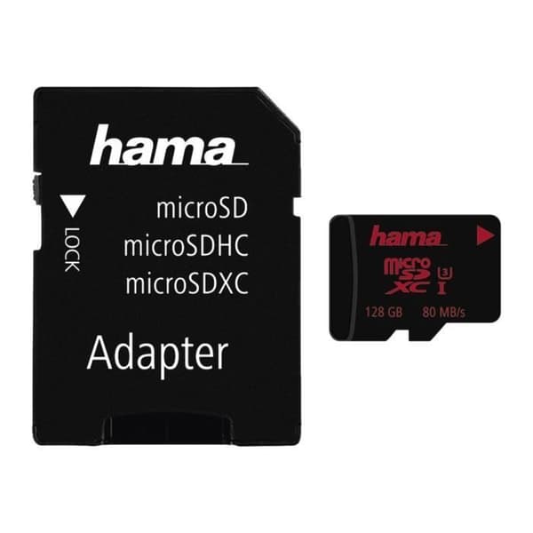 microSDXC UHS-I minneskort - HAMA - 128 GB - UHS Klass 3