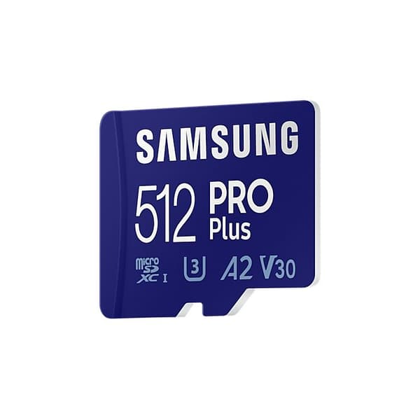 Samsung Pro Plus MB-MD512KA/EU microSDXC UHS-I U3 160MB/s Full HD & 4K UHD-minneskort med 512GB SD-adapter