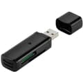 Miniatyrbild 1 av 2: Vivanco IT-USBCR, MMC, MS Duo, MS PRO Duo, USB nyckel (MS), MicroSD (TransFlash), SD, SDHC, SDXC, USB 2.0, Svart, Glödlampa