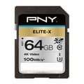 Miniatyrbild 3 av 3: PNY MICRO SD ELITE-X HC 64GB SDHC KLASS 10 UHS-I U3 100 MB/S Minneskort Svart