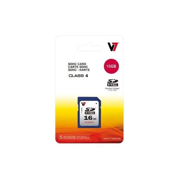 16 GB klass 4 SDHC-kort - V7 VASDH16GCL4R-2E