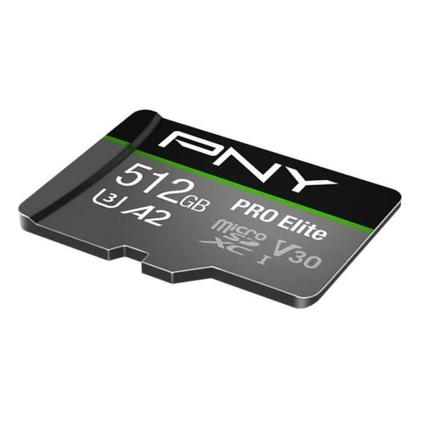 PNY U3 PRO ELITE minneskort - 512 GB - MicroSDXC - Klass 3 (U3)