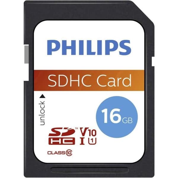 16 GB Class 10 SDHC-minneskort - Philips