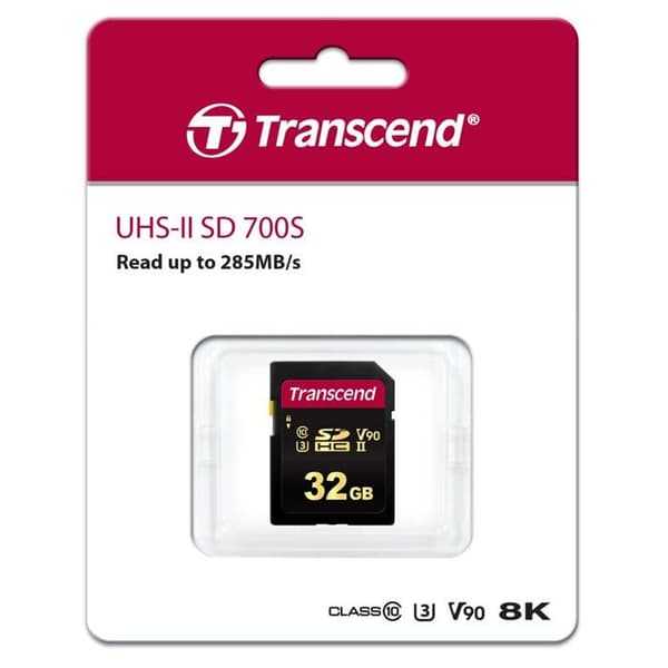 Flashminneskort - TRANSCEND - Premium 700S - 32 GB - v90 Video Speed Class - UHS-II - Klass 10