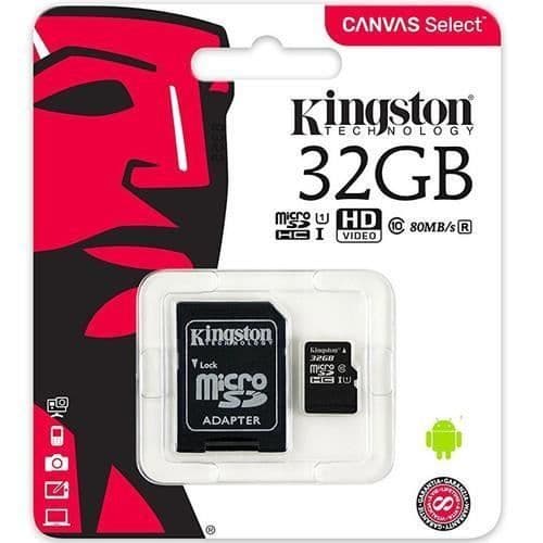 microSDHC UHS-I flashminneskort - KINGSTON Canvas Select - 32 GB - Klass 10