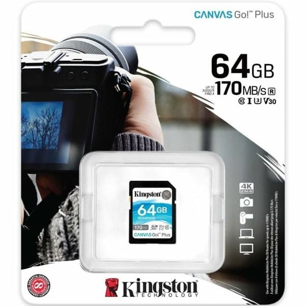 SDXC-Muistikortti Kingston Canvas Go! Plus 64 GB