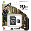 Miniatyrbild 3 av 3: Micro-SD Minneskort med Adapter Kingston CANVAS Go! Plus 512 GB