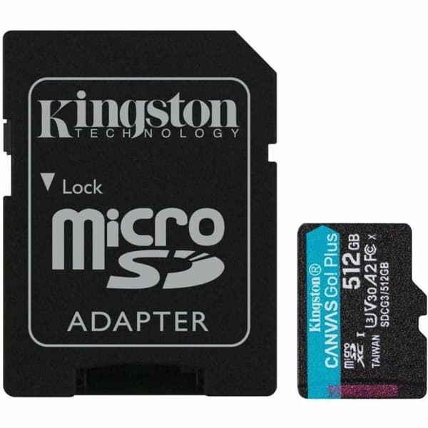 Micro-SD-Muistikortti Adapterilla Kingston CANVAS Go! Plus 512 GB