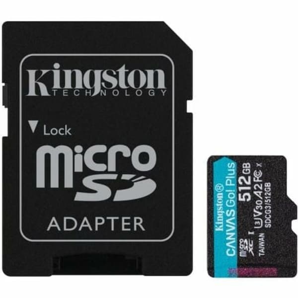 Micro-SD Minneskort med Adapter Kingston CANVAS Go! Plus 512 GB