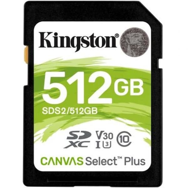 SDXC Minneskort Kingston Canvas Select Plus 512 GB