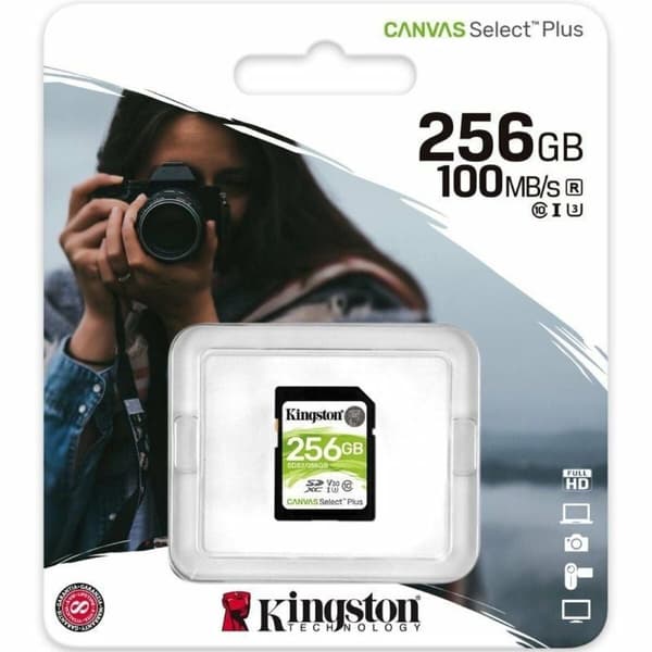 SDXC-Muistikortti Kingston CANVAS Select Plus 256 GB