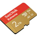 Miniatyrbild 2 av 3: Minne-kort - Sandisk - microSDXC 2TB - Läs hastighet 240MB/s - SD-adapter ingår - Hög tillförlitlighet
