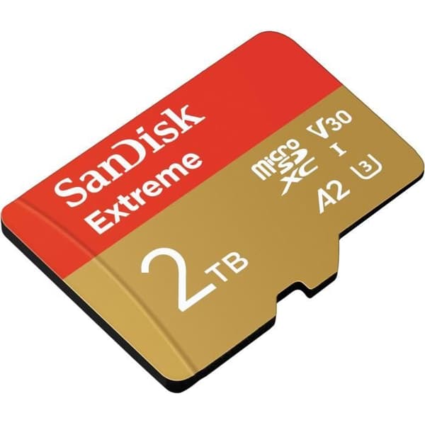 Minne-kort - Sandisk - microSDXC 2TB - Läs hastighet 240MB/s - SD-adapter ingår - Hög tillförlitlighet