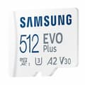 Miniatyrbild 3 av 4: Micro-SD Minneskort med Adapter Samsung EVO Plus 2023 512 GB