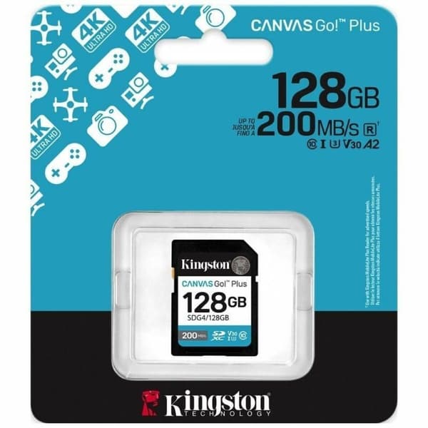 SDXC Minnekort Kingston CANVAS Go! Plus 128 GB