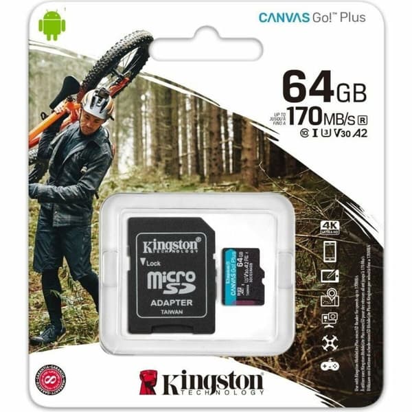 Mikro-SD-hukommelseskort med adapter Kingston SDCG3/64GB 64 GB