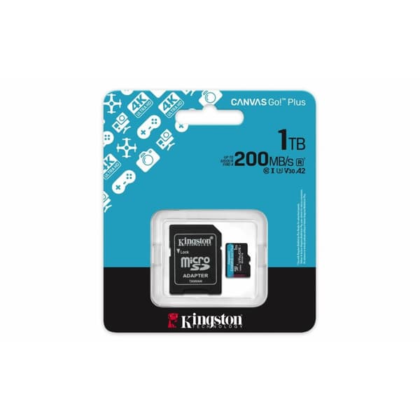 Micro-SD Minneskort med Adapter Kingston CANVAS Go! Plus 1 TB