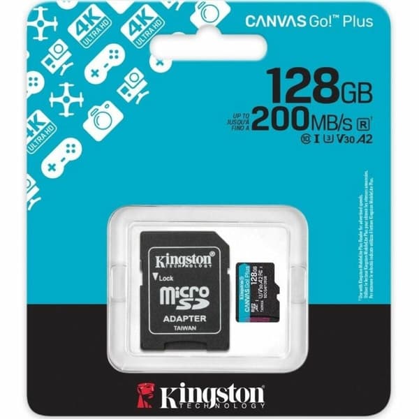 Micro-SD-Muistikortti Adapterilla Kingston CANVAS Go! Plus 128 GB