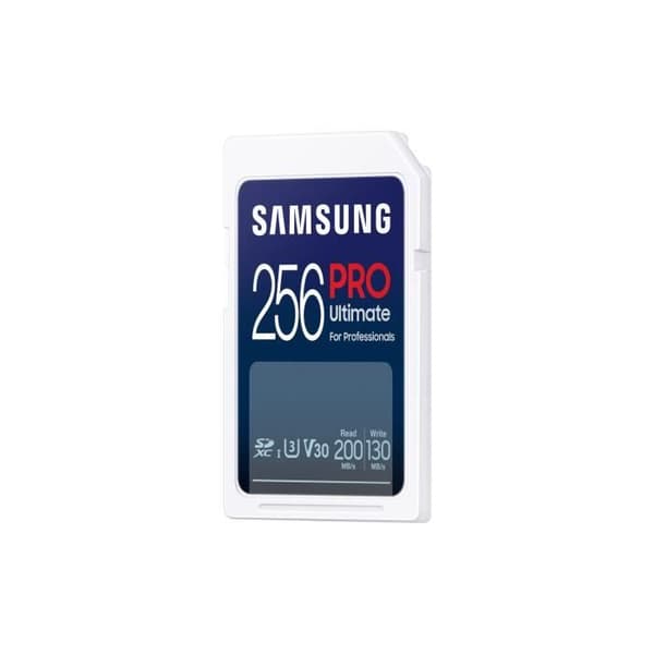 Samsung PRO Ultimate SD-kort 256GB SDXC UHS-I U3 V30 200MB/s Vit
