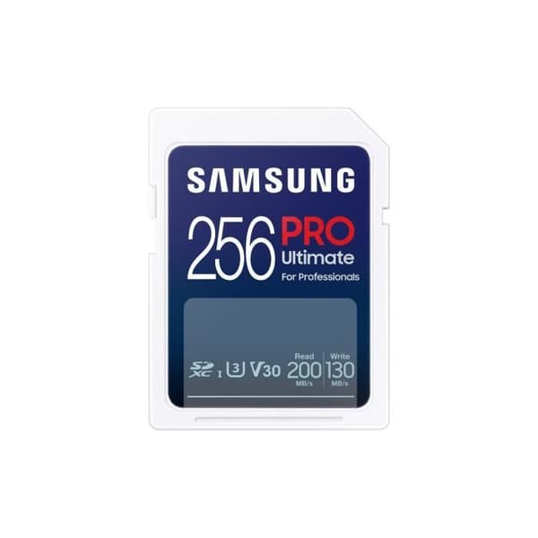 Samsung PRO Ultimate SD-kort 256GB SDXC UHS-I U3 V30 200MB/s Vit