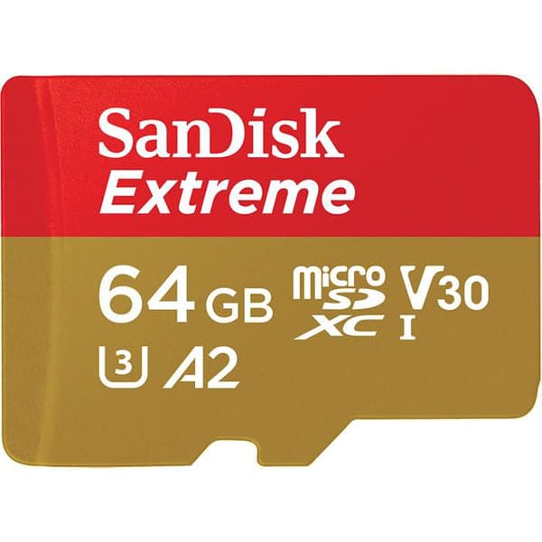 SanDisk Extreme 64 Gt:n microSDXC UHS-I -muistikortti, luokka 3, SDSQXA2-064G-GN6AA