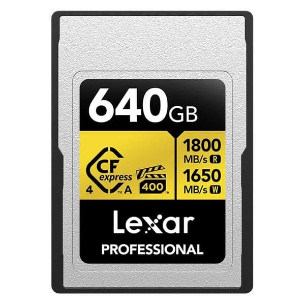Lexar CFexpress Pro Type A Gold 4.0-serie 640GB R1800/W1650MB/s - VPG400