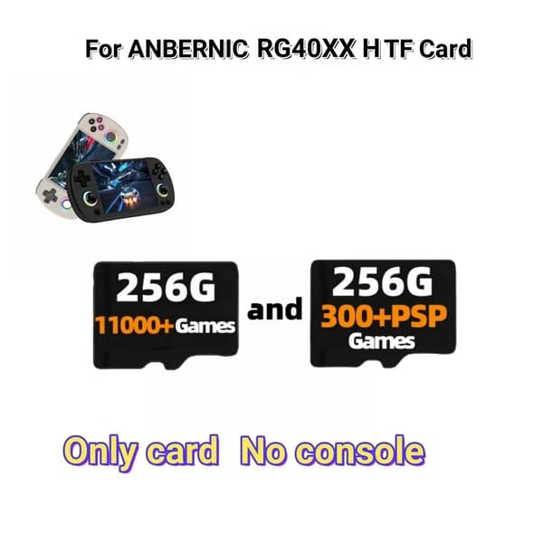 ANBERNIC RG40XX Spilkort, 256G Kapacitet, 300+ PSP Spil,256G Og 256G 300PSP