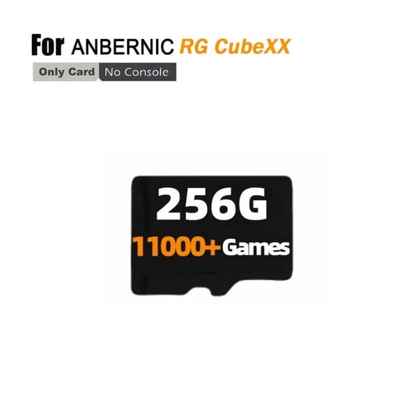 ANBERNIC RG CubeXX Hukommelseskort, 256G Lagerplads, 11000+ Retro Spil,256G