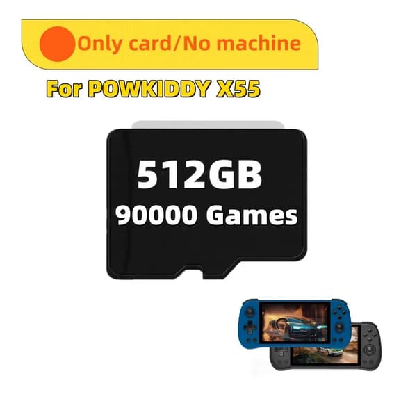 Minne kort för POWKIDDY X55, kapacitet 256GB, 61000 spel,512G 90000GAMES