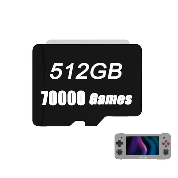 ANBERNIC RG505 Minneskort, 512GB Lagring, Förinstallerat med 450 PSP-spel,512G 75000 SPEL