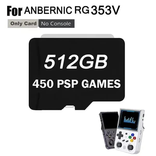 ANBERNIC RG353V TF-kort, 512G 100.000 spil, 256G 51.000 spil,512G PSP450spil