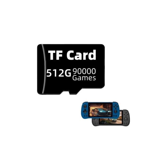 TF-kort för POWKIDDY X55, Stort lagringsutrymme, Tusentals förinstallerade spel,512G 90000Spel