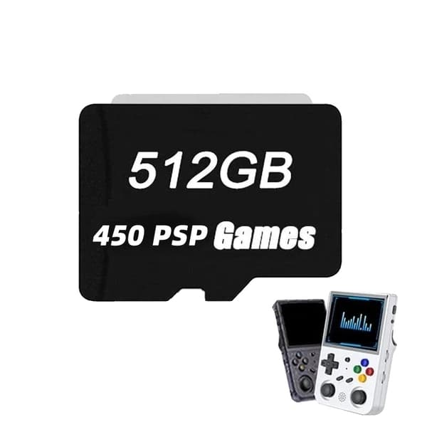RG353V Spelminneskort, 512GB med 80000+ spel, Kompatibelt med ANBERNIC Konsoler,512G 450 PSP-spel