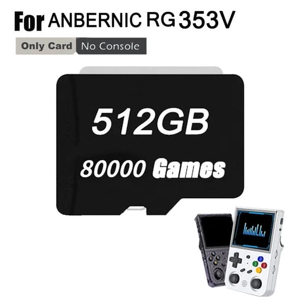 RG353V Spelminneskort, 512GB med 80000+ spel, Kompatibelt med ANBERNIC Konsoler,512G 80000spel