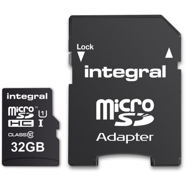 INTEGRAL flashminneskort för smartphone och surfplatta - Micro SD - 32 GB - Klass 10 - UHS-I