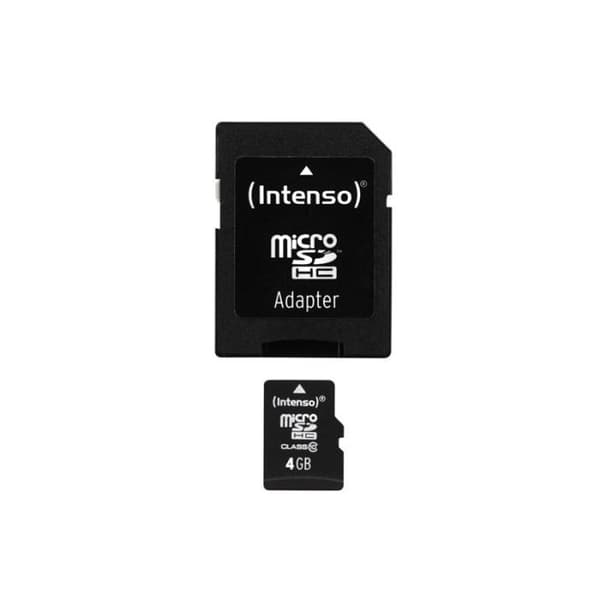 MicroSDHC 4GB Intenso + CL10 Adapter - Under bli