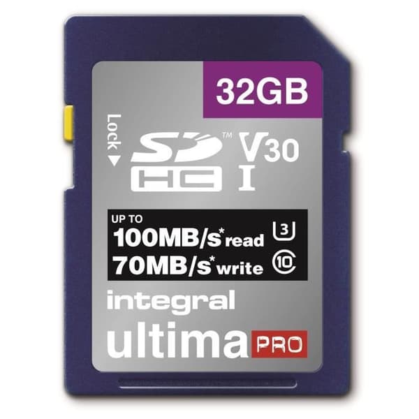 INTEGRALT MINNE Premium High Speed SDHC/XC V30 UHS-I U3 SDHC-kort 32GB