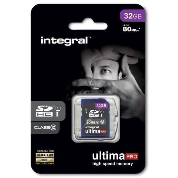 INTEGRAL UltimaPro 32 GB UHS Class 1 / Class10 SDHC UHS-I Flash-minneskort