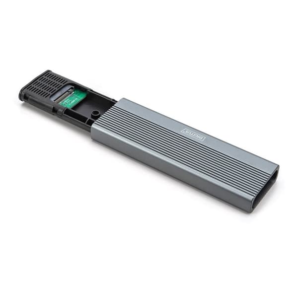 Digitus, USB M.2 harddiskkabinet, SSD, ekstern, SATA, 6Gbps, USB 3.1 Gen2, DA-71154