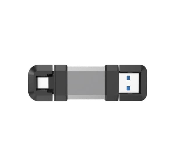 Silicon Power, Dual USB Drive, Mobile C51 Sort, Sølv