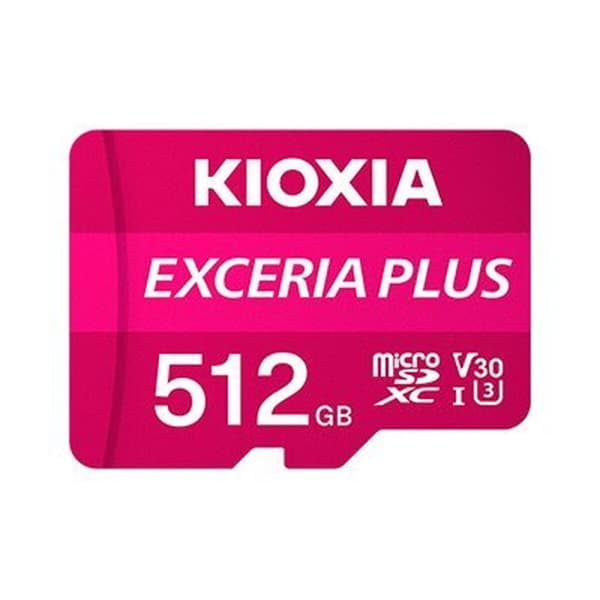 Micro-SD Minneskort med Adapter Kioxia PLUS UHS-I C10 R98 512 GB