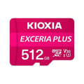Miniatyrbild 2 av 2: Micro-SD Minneskort med Adapter Kioxia PLUS UHS-I C10 R98 512 GB