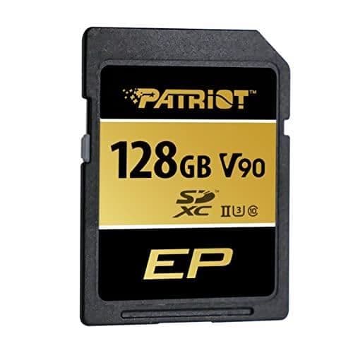 SD-kort - PATRIOT - V90 SDXC UHS-II U3 - 128 GB - Klass 10 - 300 MB/s - 260 MB/s
