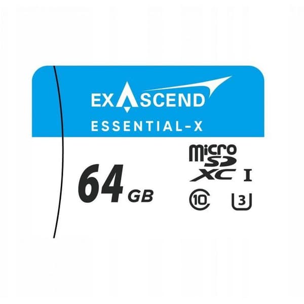 Minneskort - Exascend flashminneskort Micro SD 64 GB Essential-X