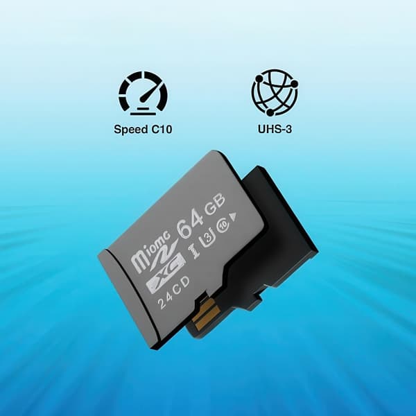 Minnekort / MicroSDXC Kort 64GB – Full HD & Rask UHS-3 for Mobil & Drone
